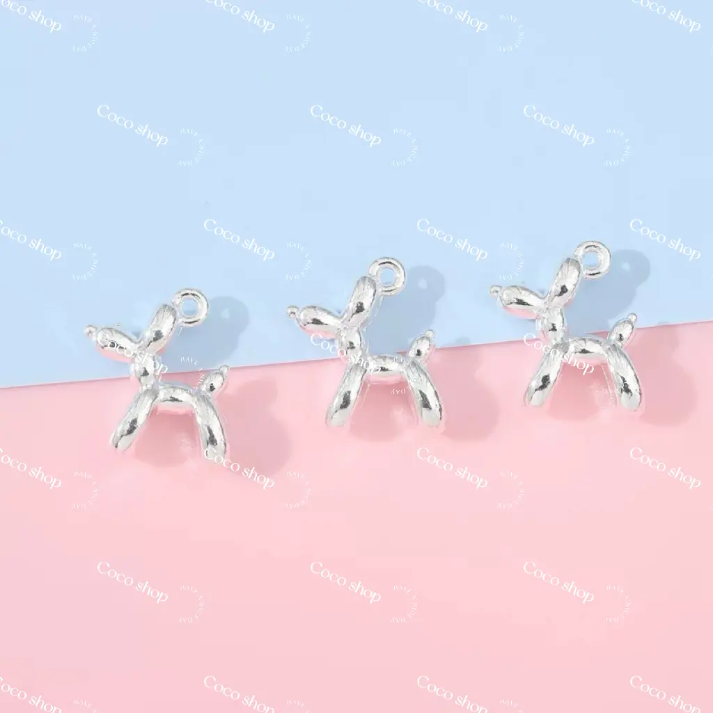 Sliver  Balloon Dog Pendant