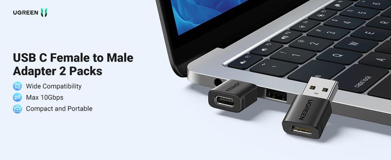 UGREEN 10Gbps USB to USB C OTG Adapter 2 Pack, Type C Female to USB A Male Charger Converter for Smartphones and Mobile Chargers-Deals for You,September Restock Cable Charging portable charger 4 1 charging cable,TikTokShopJumpstartSale