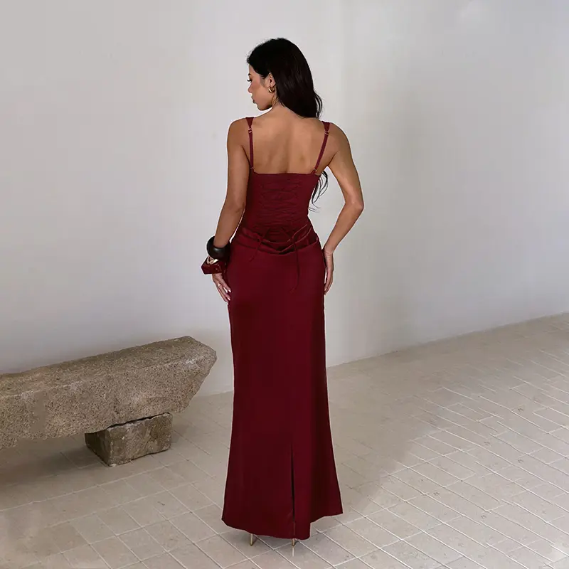 bodycon slip dress maxi Nude Long Slip Dress main image 0