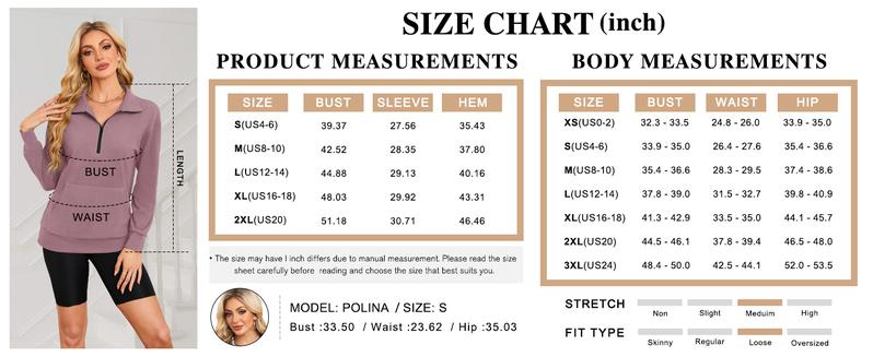 [Restock Alert] AUSELILY Women's Half Zip Sweatshirt Hoodless Hoodie Stand Collar Fleece Longsleeve Oversized Casual Style Pullover with Kangaroo Pocket Basic Minimalist Tops