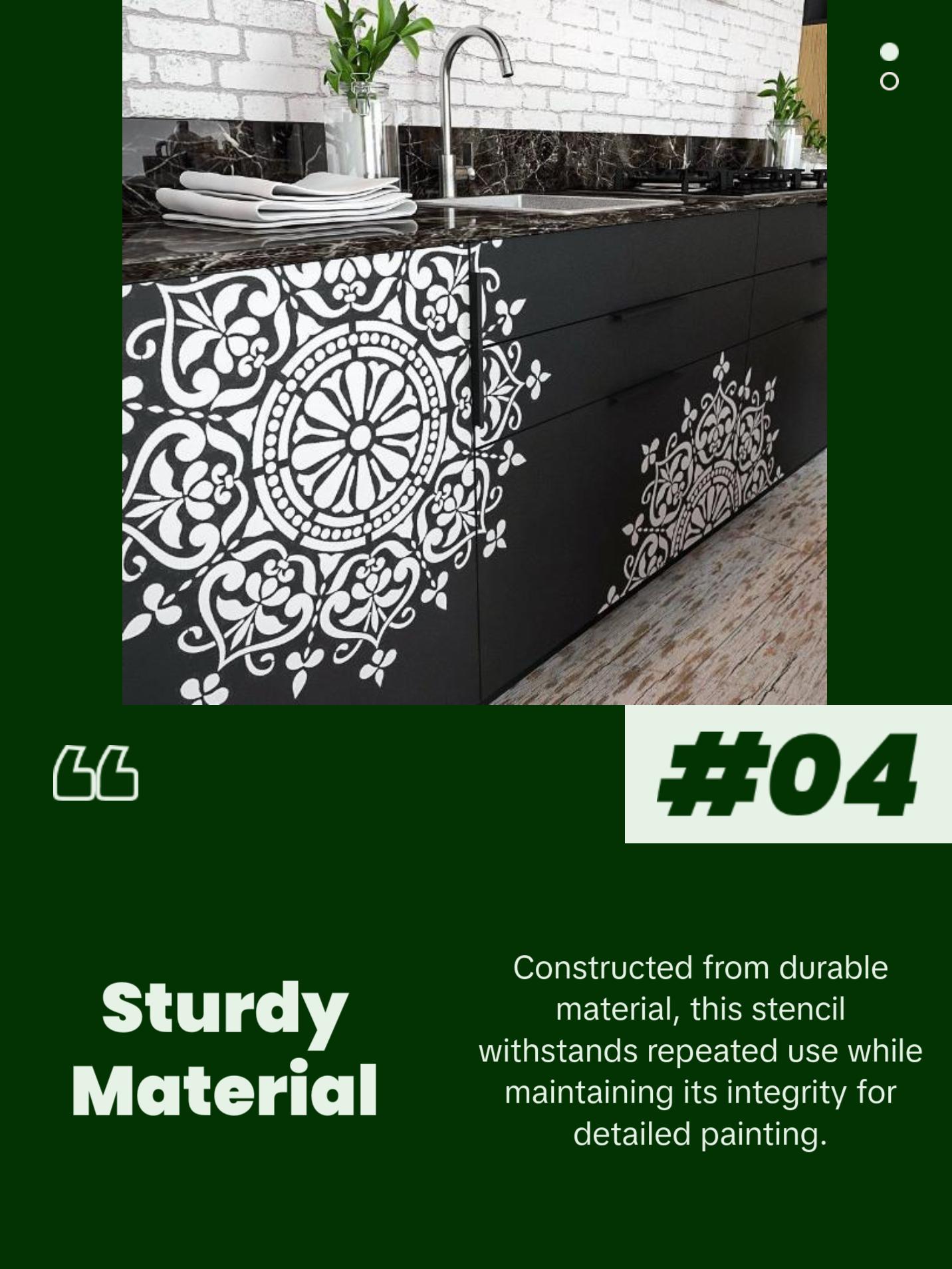 Mandala Stencil - Mandala Motive Wall Stencil - Original And Unique Wall Stencil