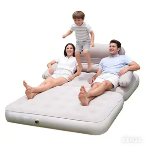 Camping Inflatable Sofa Bed – Built-in Battery Pump, No Plug Needed, Use Anywhere Indoors or Outdoors