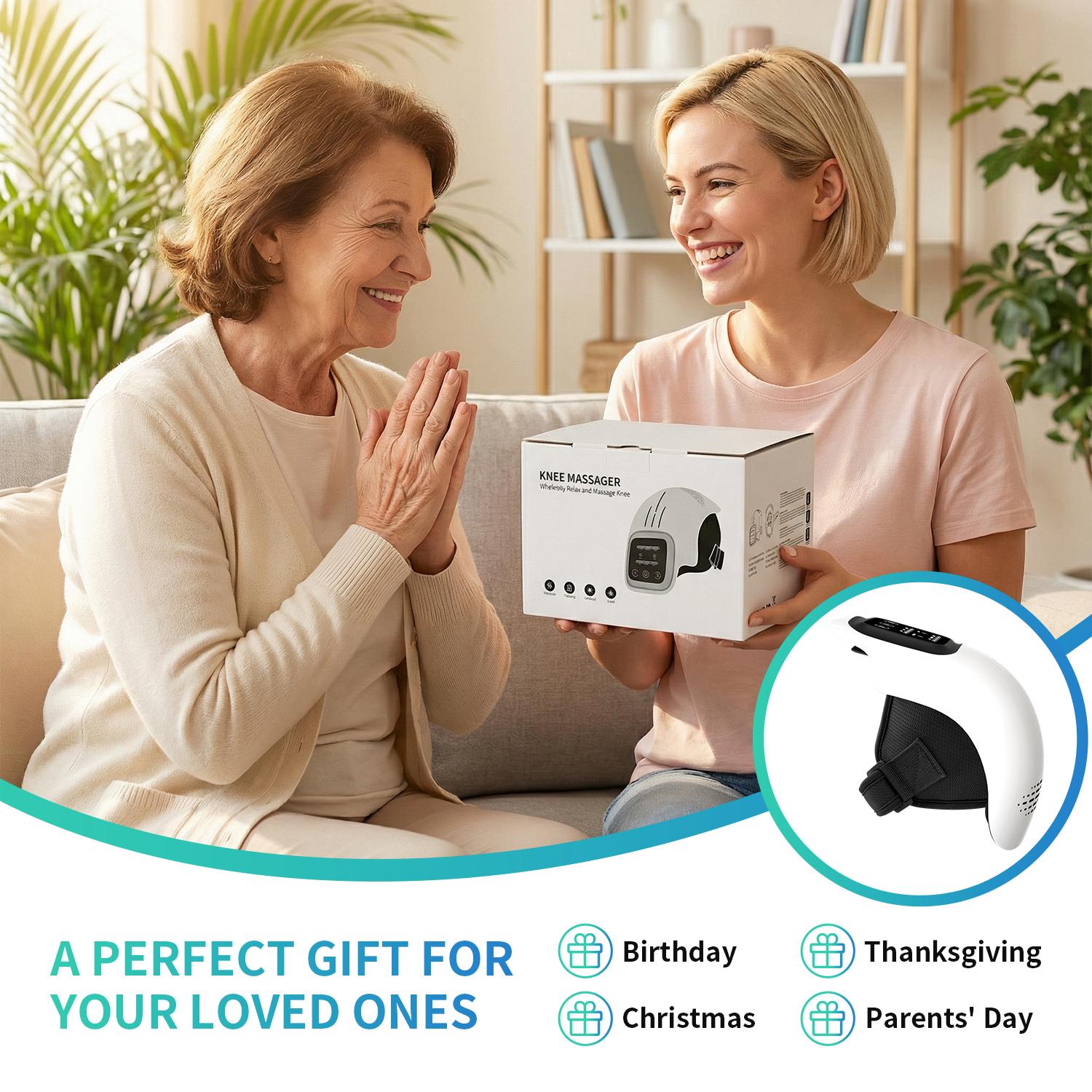 1 Piece Portable Comfort Electric Knee Massager Rechargeable Knee Massage Machine, Personal Care Appliances Gifts for Black Friday Gifts and Christmas