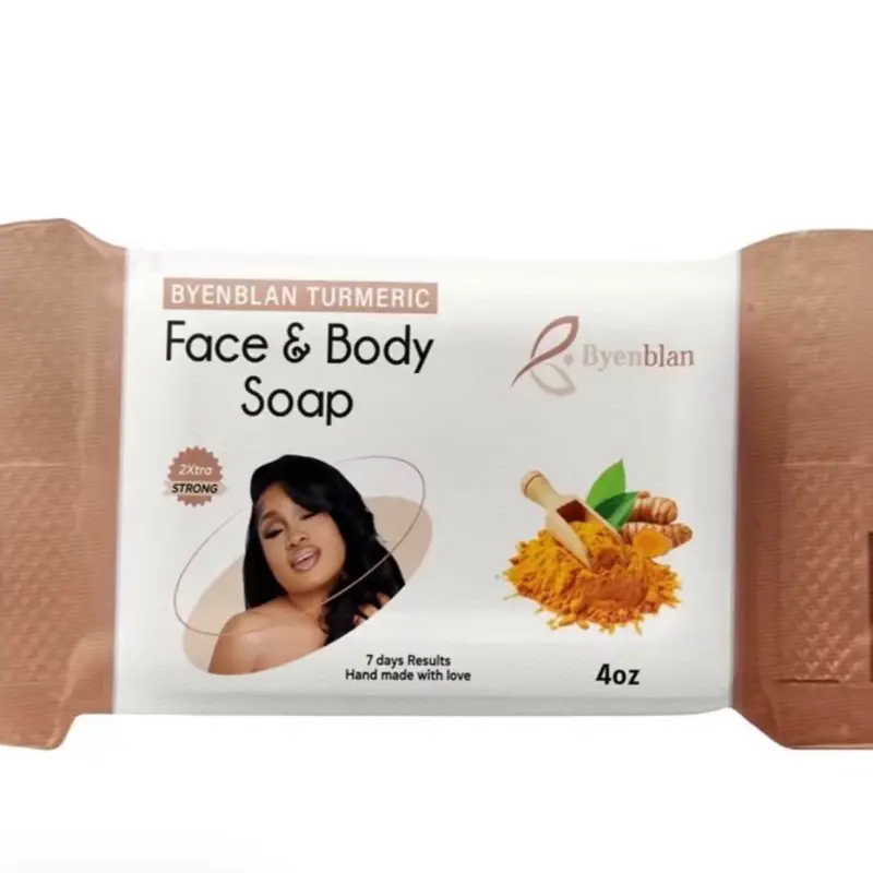 Byenblan 1-Piece Turmeric Cleansing Soap with Balance Tools, Moisturizer, Hydrating Brightening Bath & Body Care Product for Optimal Health, Body Wash, Face & Body