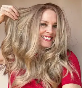 Lovestory Freya Ombre Color Wavy Style Synthetic Lace Front Wigs for Women Heat Resistant Glueless 13x4 Free Part Lace Front WIgs Any Occasions