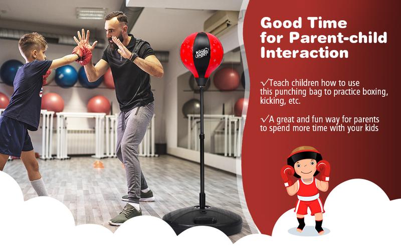 Costway Punching Bag for Kids, Inflatable Kids Punching Bags with Boxing Gloves, Height Adjustable Punching Bag Set, Boxing Bag Sports Toy for Boys Girls 3+ Costway Punching Bag for Kids, Inflatable Kids Punching Bags with Boxing Gloves, Height Adjustable Punching Bag Set, Boxing Bag Sports Toy for Boys Girls 3+