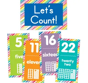 Number Cards | Bulletin Board Set | Just Teach | Schoolgirl Style