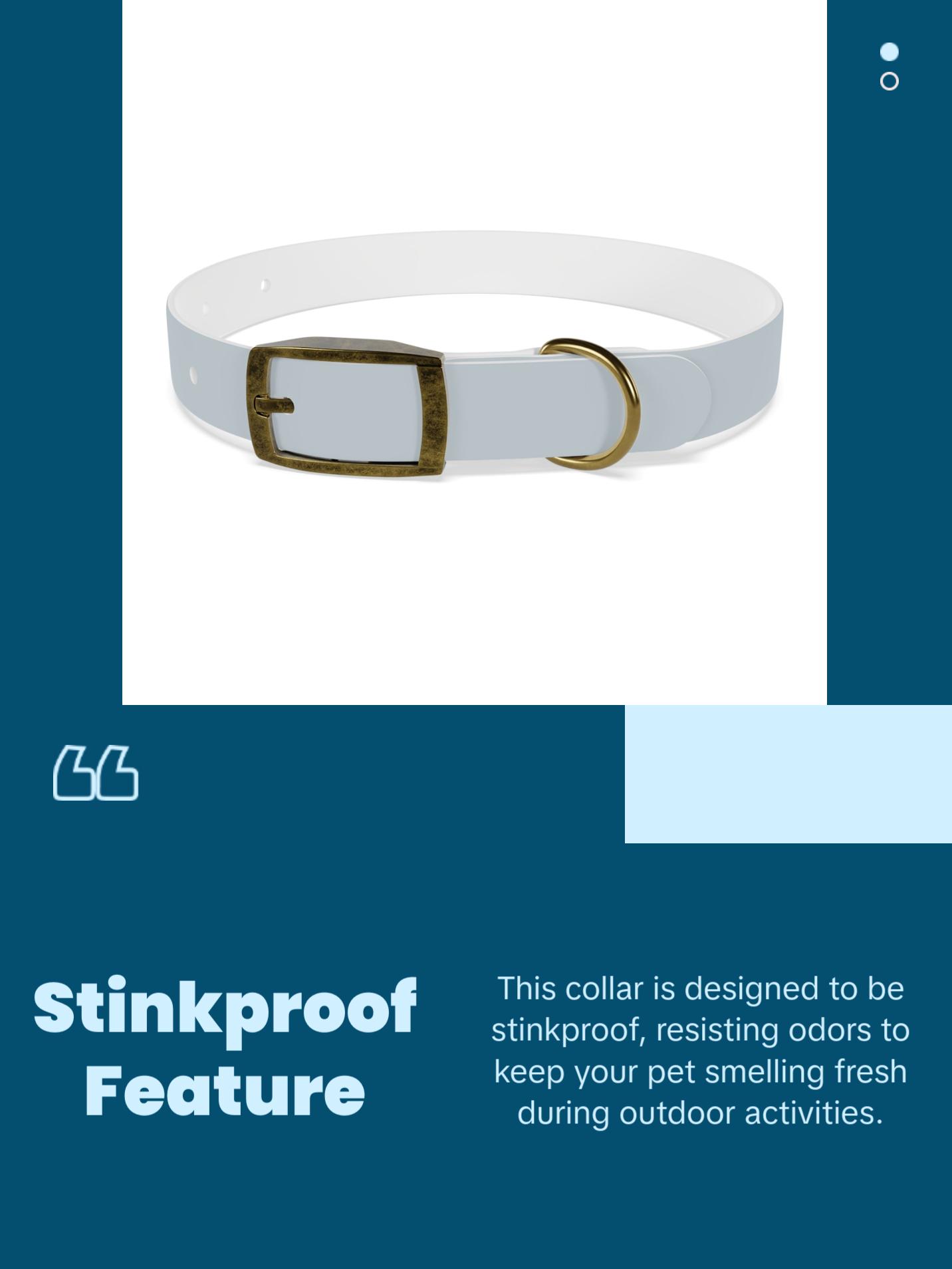 Vintage Teal Waterproof Dog Collar