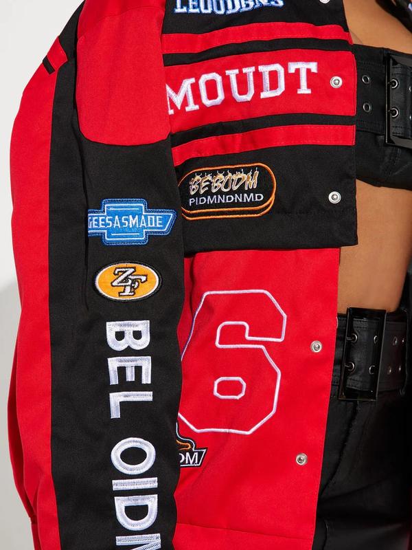 Cool Streets Bomber Jacket - Red