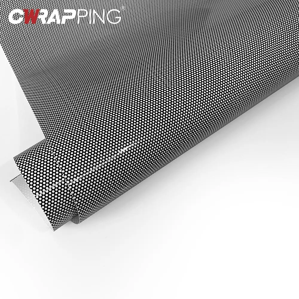 2026 New Tinting Perforated Mesh Films Automobile Film Tint Perforated Light Headlight Wrap Sticker Adhesive Front Rear Headlight Light For your Cars