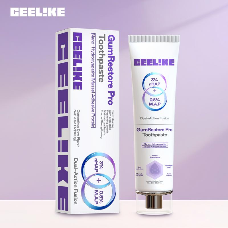 CEELIKE GumRestore Pro Toothpaste - 3% nHAP & 0.5% M.A.P - Gentle Formula for Enamel Health & Natural Shine - Osmanthus Dew Flavor - 3.53 oz
