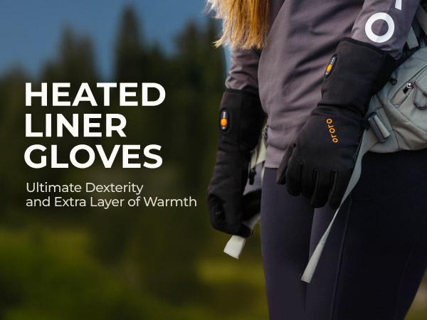ororo Heated Gloves Liner for Men and Women, Lightweight Heated Liner Gloves with Battery for Skiing
