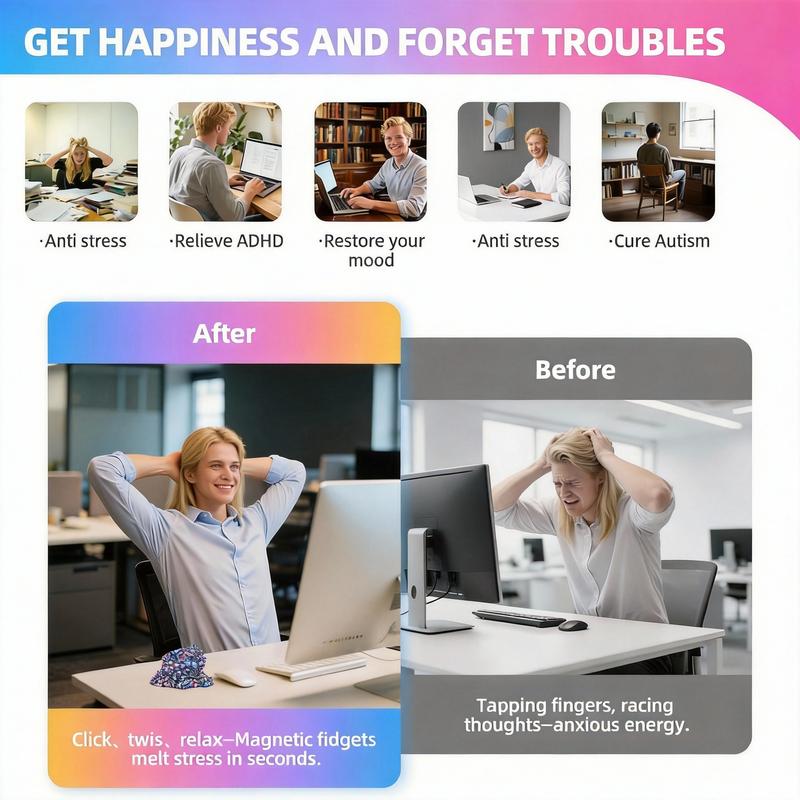 Creative Building Balls Set – 510 Mini Balls, Relaxing Desk Toy & Unique Gift for Adults, Friends, and Family, Rainbow Reflective Design