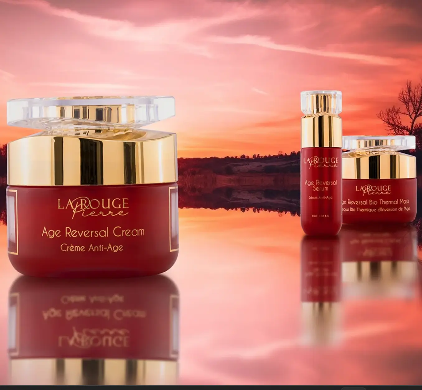 LaRouge Coral Collection Skincare Kit - Hyaluronic Acid Serum, Vitamin-Infused Cream, Blendable Mask for Smooth, Radiant Skin