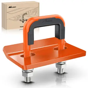 Nilight Trailer Hitch Tightener for 2 Inch Trailers Hitches Mount Anti Rattle Heavy Duty Steel with Rubber Cover Orange U Bolt Glossy Coating Plate Electrophoresis Anti-Rust Triple Protective Tow Hook Boating