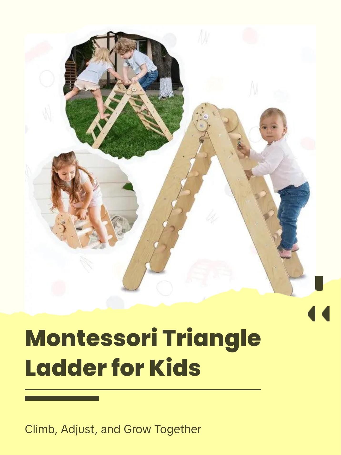 Montessori Triangle Ladder - Handmade Climber for Kids 1-7 y.o.
