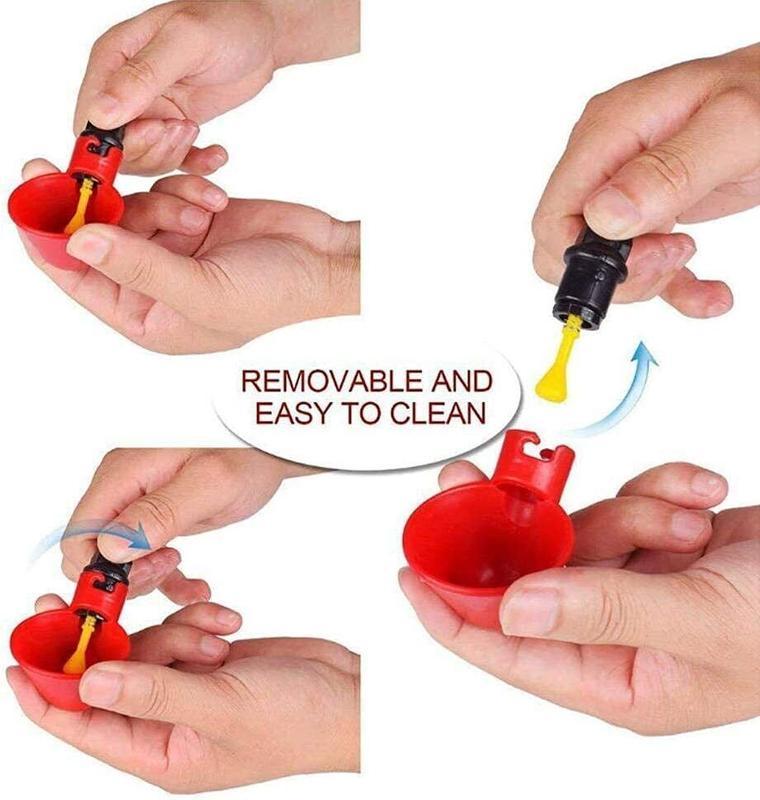 Fully Automatic Poultry Drinking Cups, Plastic Drinkers for Chickens, Hens, and Quails, Chicken Drinking Cups/Poultry Waterers