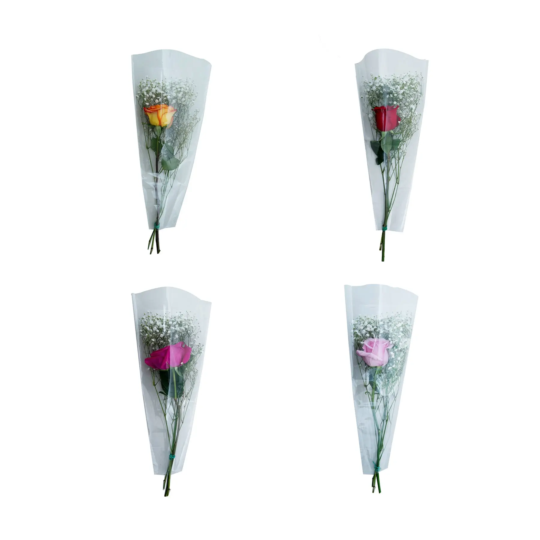 Single Rose bouquet Red and Color - 30 pack