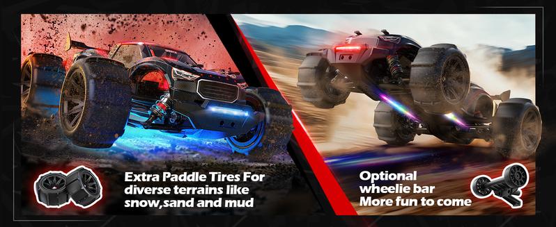 DEERC 1:14 Fast Brushless RC Car, 46+ MPH Off-Road 4WD Truck, 2*3S Lipo High-Speed RC Truggy, 7 Lighting Modes, All-Terrain for Snow, Sand & Mud DEERC 1:14 Fast Brushless RC Car, 46+ MPH Off-Road 4WD Truck, 2*3S Lipo High-Speed RC Truggy, 7 Lighting Modes, All-Terrain for Snow, Sand & Mud