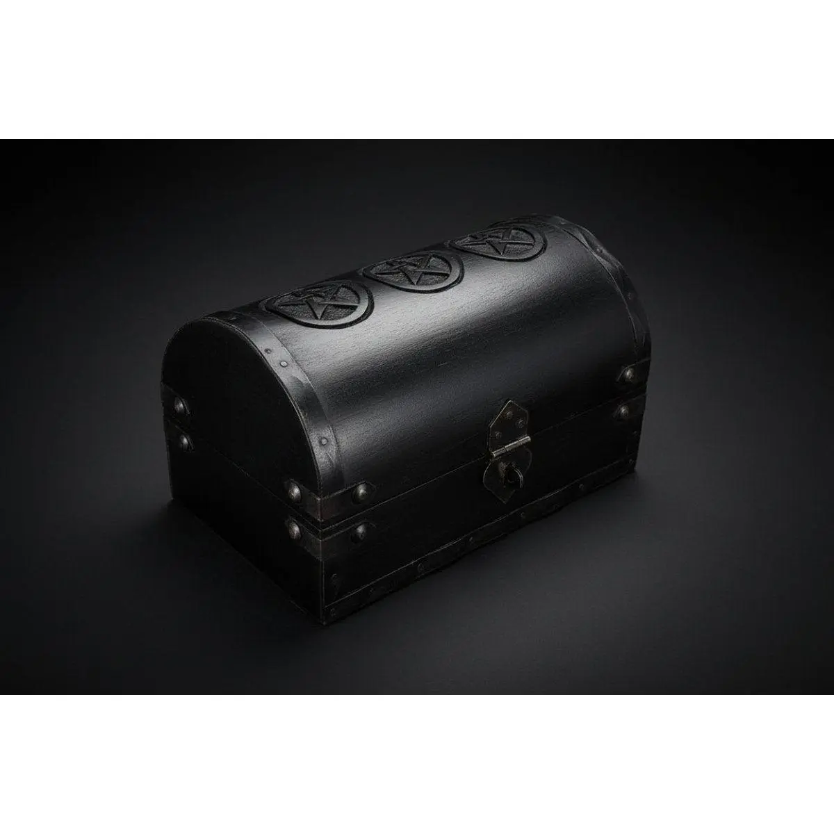 Pentacle Round Top Wooden Box