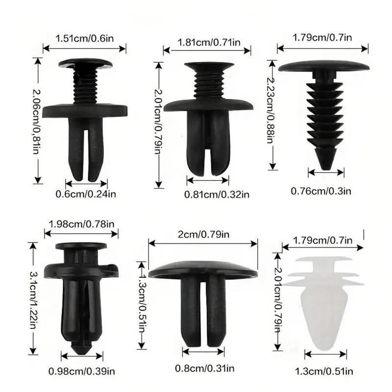 HE26 100PCS Auto Trim Clip & Fastener Master Kit - Includes Retainer Clips, Rivet Tool for Door Panel, Fender, Bumper & Interior Repair