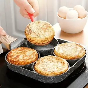 4-Cup Non-Stick Egg Frying Pan | Breakfast Pancake & Egg Burger Maker