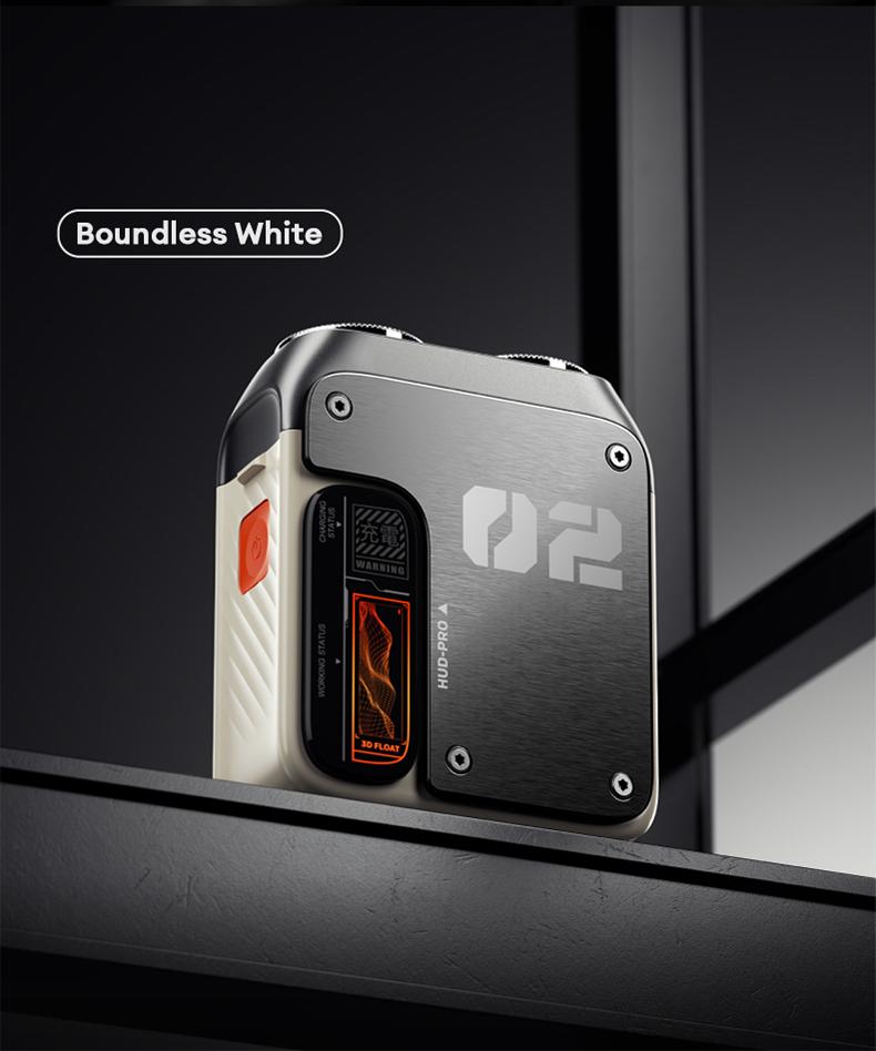 PAXA Mini Electric Shaver - Magnetic Dual Blades Curved Blade Mesh Waterproof Skin-Friendly Washable Rechargeable High-Speed Motor with Long-Lasting Battery Compact Portable Facial Matte Smooth Titanium