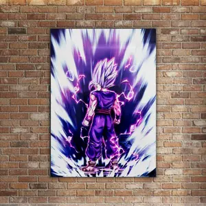Gohan Beast Metal Wall Art, Dragon Ball Super Hero Poster, Lightning Aura Decor( Unframed - Print Only )