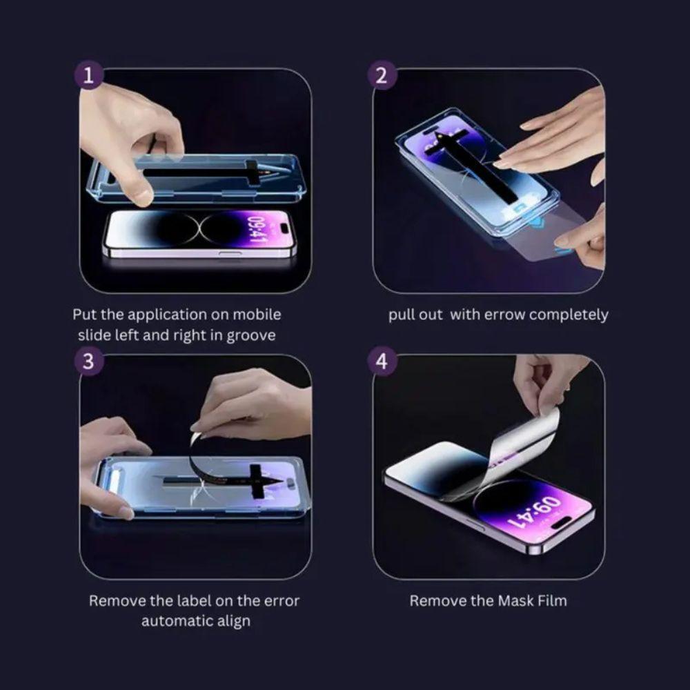 2 Pack Privacy Screen Protector for iPhone Anti-spy Tempered Glass HD 360° Privacy Compatible with iPhone 16 15 14 13 12 11