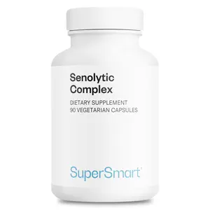 SuperSmart - Senolytic Complex (Advanced Formula) - with Fisetin, Quercetin, Bromelain - Patented Ingredients - Senolytic Supplement | Non-GMO & Gluten Free - 90 Vegetarian Capsules