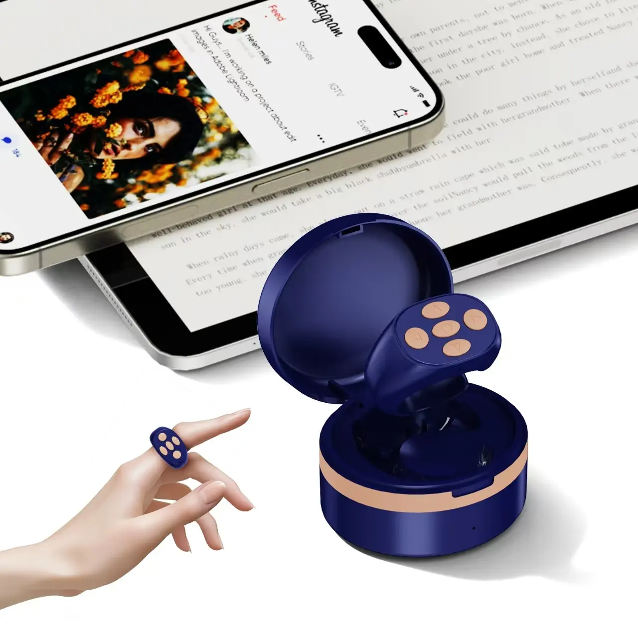 Multifunctional Mobile Phone Remote Control Ring