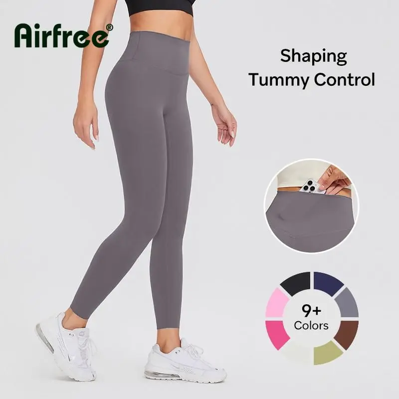 Women's High-Waisted 24'' Inseam Moisture-Wicking Stretch Leggings - Female Gym Clothes, Fitness Pants, Gym Workout Sportswear, Women's Clothing with Hidden Back Pocket for Running, Everyday Use