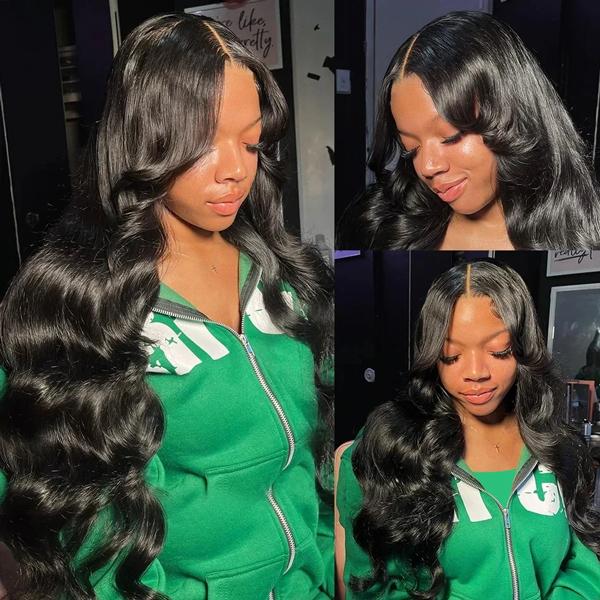 2x6 Lace Closure With Bundles Body Wave Bundles With Closure 4x4 Inch Quick Weave Extensions Virgin Human Hair Bundles with Closure Free Part FallFreshness