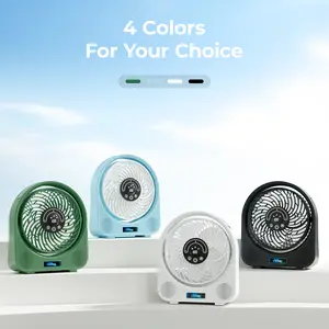 LAMJIE 2-in-1 Turbo Cooling Desk Fan with Bluetooth Speaker | 25dB Ultra-Quiet, 14 RGB Modes, 8H Battery, USB-C Fast Charging | For Gaming, Office, Dorm & Summer Must-Have