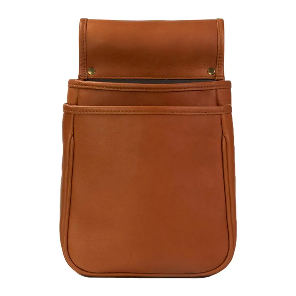 Sarge Knives Regal Shotgun Shell Bag, Classic Top Grain Cowhide Leather Hunting Pouch, Field Ready with Open Top, Double Compartments & 40-Shell Capacity for Trap, Skeet & Range Use, Shooting, Classic Craftsmanship