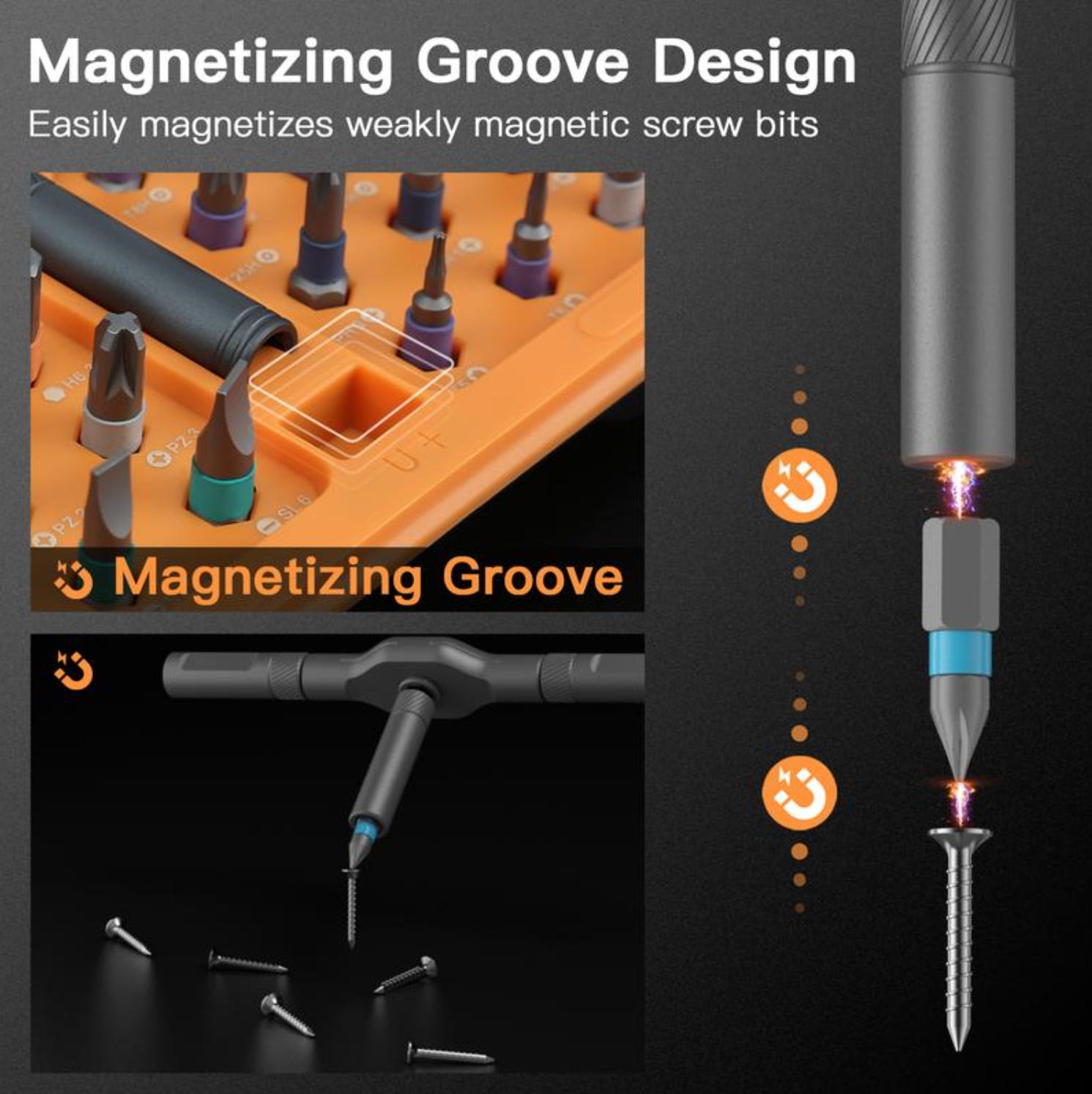 43-in-1 Ratcheting Screwdriver Set  Multi-Purpose Magnetic Repair Kit with Detachable Handle | Perfect for Computer, Phone, Watch & Glasses Fixes | Cool DIY Tool Gift for Men