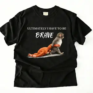 Punch the Monkay Graphic T-Shirt, Baby Monkey Plush Toy Design, Animal Lover Apparel