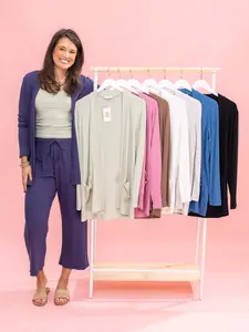 Dreamy Rib Front Pocket Cardigan by DD Design | S-3XL