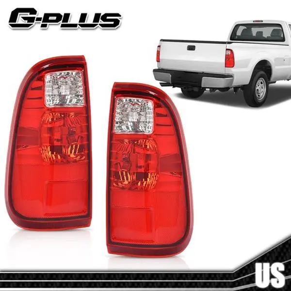 G-PLUS Tail Lights Aftermarket Car-Shaped Tail Light Assemblies - LH & RH Rear Light Set Fit For 2008-2016 Ford F-250 Super Duty, F-350, F-450, F-550 , Aftermarket Tail Light Rear Light Assemblies, Car-Shaped Rear Light Assemblies