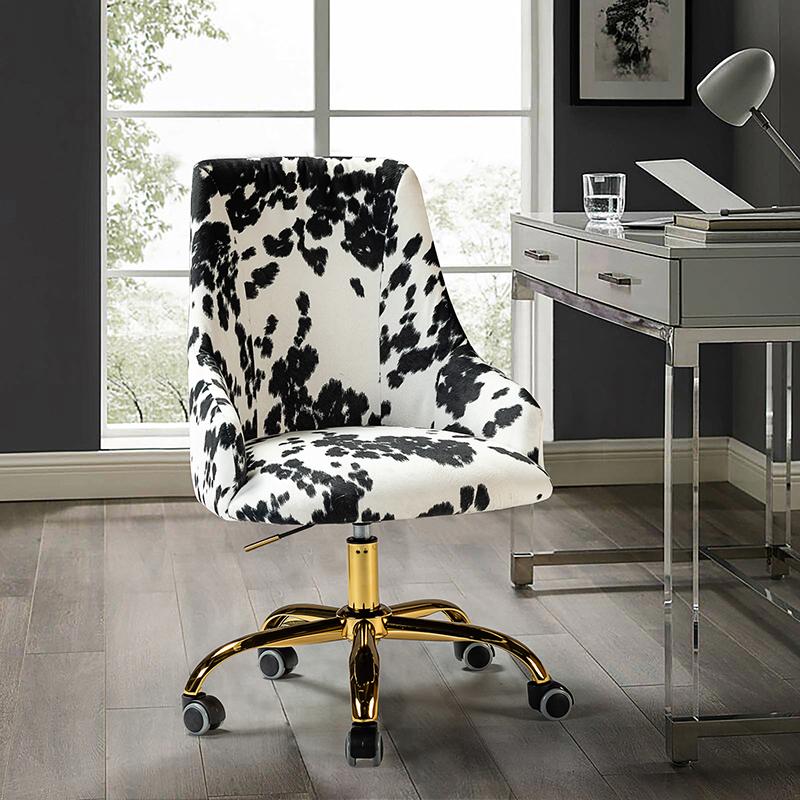 Hulala Brett Fabric Office Chair, ergonomic shape, durable frame, classic design, elegant pattern, Durable metal five-pronged base, height-adjustable, soft filling, bright and colorful finish,all directional wheels