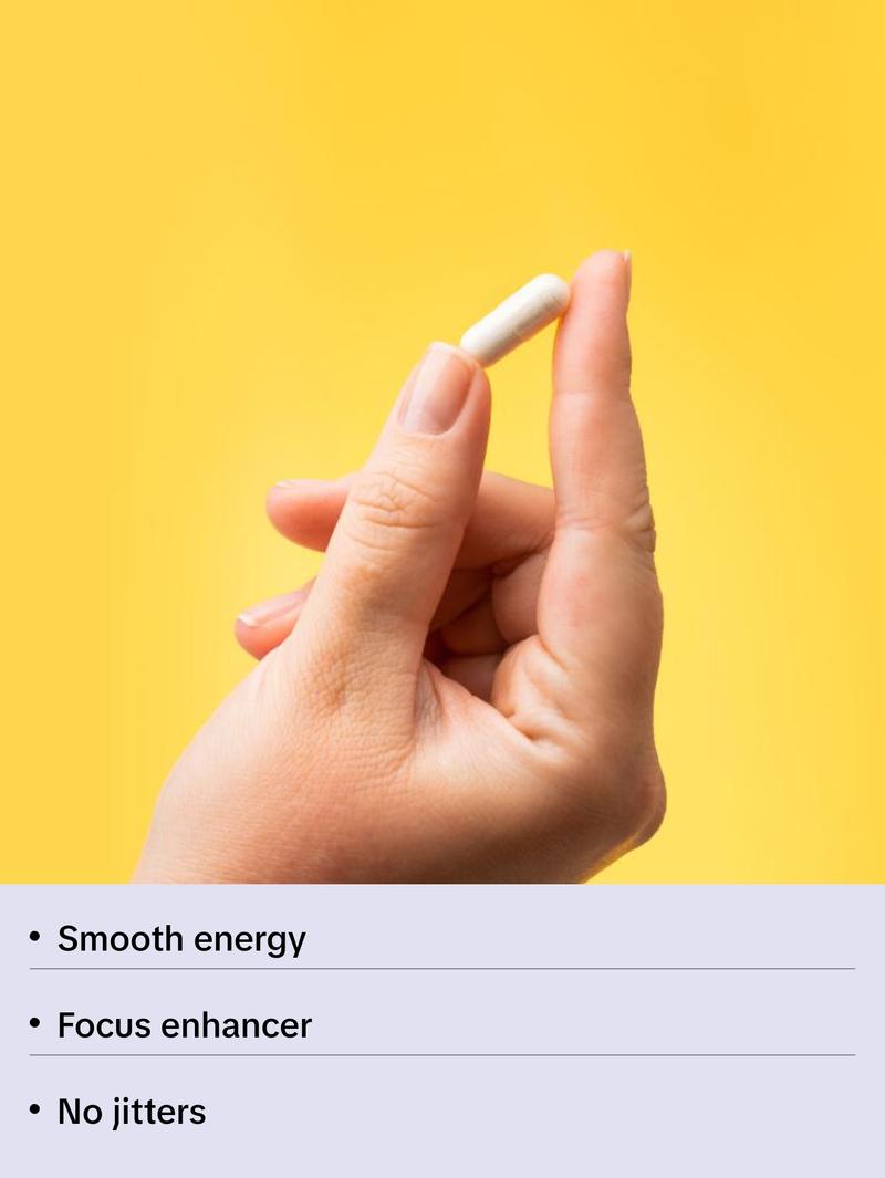 Smart Caffeine Supplement with L-Theanine and Caffeine for Focus and Energy - 60 Vegetarian Capsules