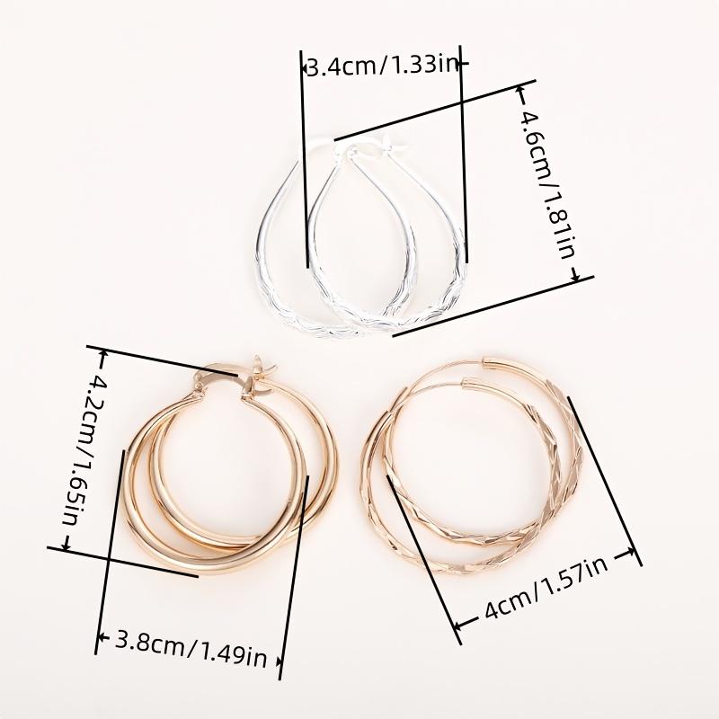 Smooth Big Circle Hoop Huggie Earrings Women Exquisite Hoop Earrings Earcuff For Women Daily Casual Party Jewelry Gift