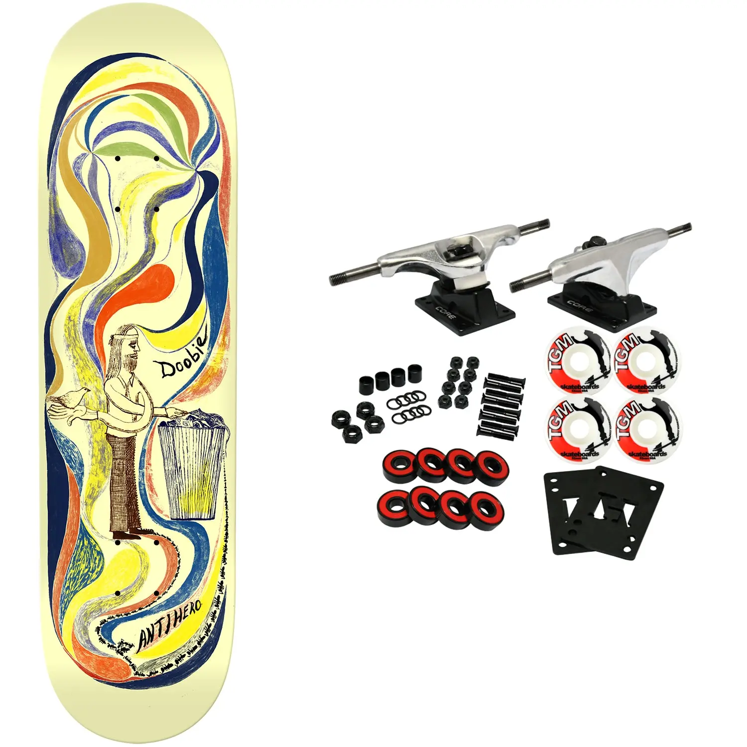 Anti Hero Skateboard Complete Doobie Expressions Cream 8.75" x 31.75"