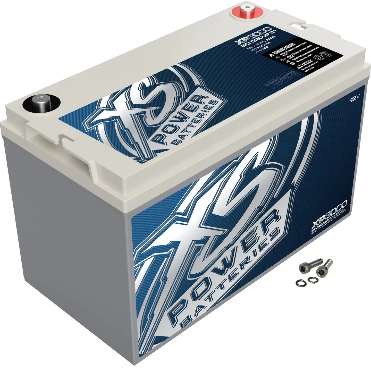 XS Power XS-XP3000 12V BCI Group 31 High Performance AGM Secondary Battery Replacement - Absorbent Glass Mat Technology, High Performance Battery, Max Amps: 3,000