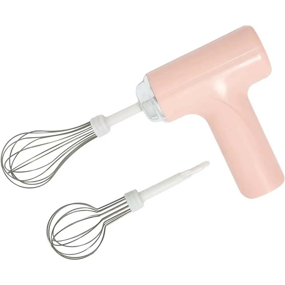 Cordless Handheld Whisk Mixer - USB Rechargeable Battery-Powered Hand Mixer, 3-Speed Adjustable Speed Control Egg Beater with Dual Interchangeable Sticks, Small Kitchen Supplies for Home Bakers, Battery-Powered Handheld Hand Mixers