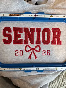 Senior highschool Embroidered Sweatshirt class of 2026 varsity