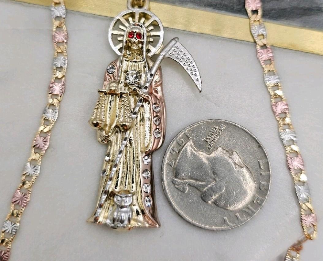 LA SANTA MUERTE  beautiful necklace gold-plated three colors fashion style 20"inches short   chain available