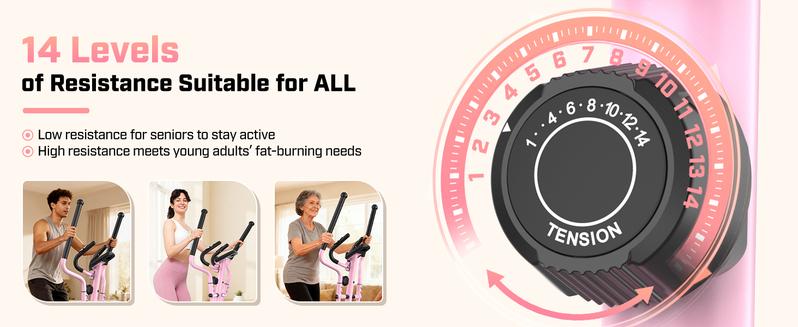 ANCHEER Elliptical Machine with 15-Inch Stride & 400LBS Capacity Ultra-Quiet Magnetic System 14 Resistance Levels for Home Exercise ANCHEER Elliptical Machine with 15-Inch Stride & 400LBS Capacity Ultra-Quiet Magnetic System 14 Resistance Levels for Home Exercise