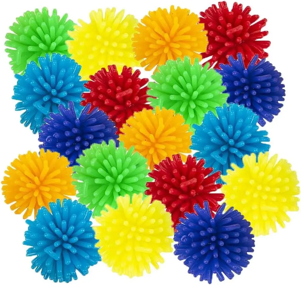 Spiky Hedge Balls for Kids, Sensory Fidget Balls in Vibrant Colors - Bulk Pack of 24 Spiky Hedge Balls for Kids, Sensory Fidget Balls in Vibrant Colors - Bulk Pack of 24