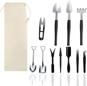 12Pcs Succulent Tools, Mini Garden Tool Set, Transplanting Tools Set,Succulent Care kit for Succulent Miniature Gardening Plant, Black - Home Improvement.